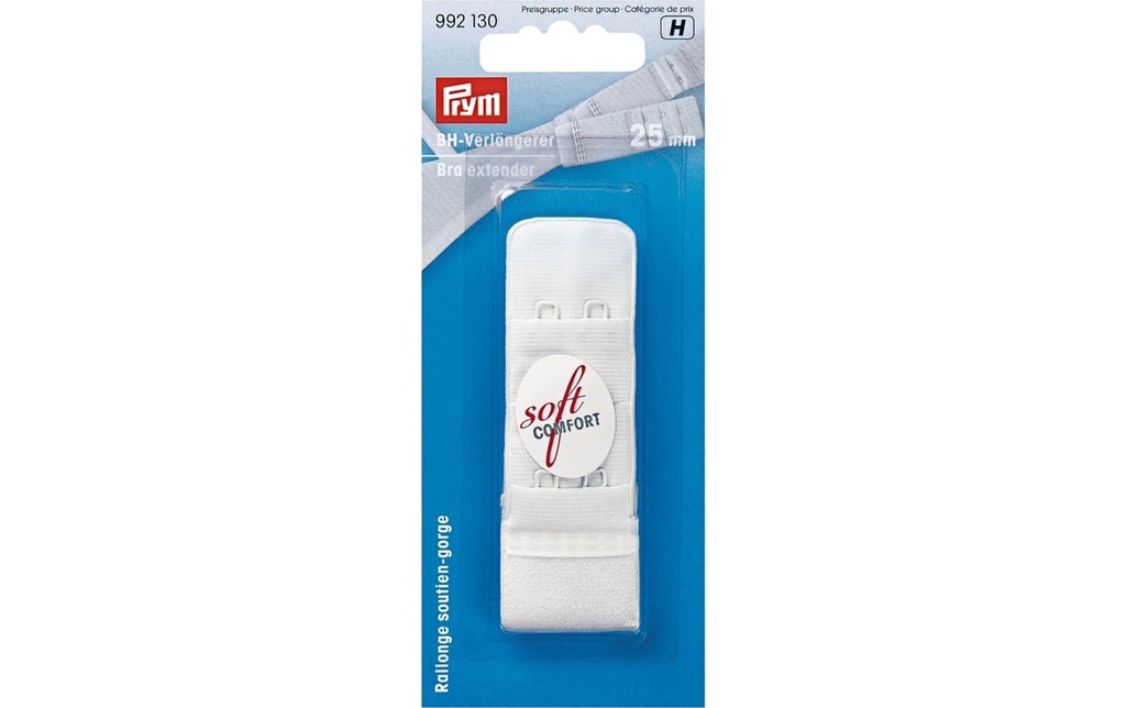 Prym Extension du soutien-gorge 25 mm, pour l'accrochage, blanc