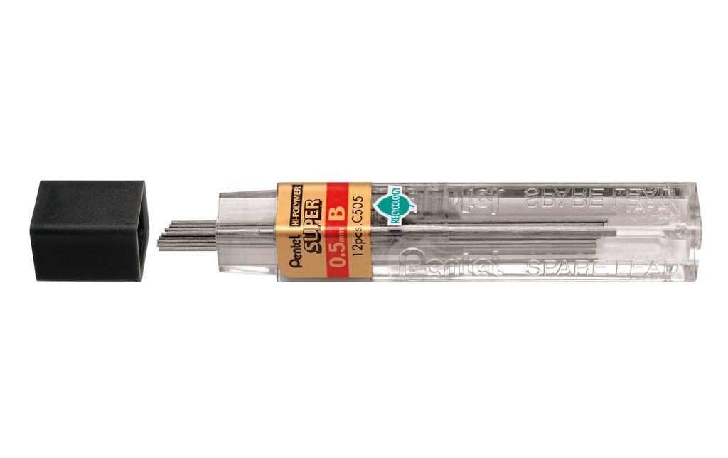 PENTEL Mines Hi-Polymer Super 0.5 B (12 pces)