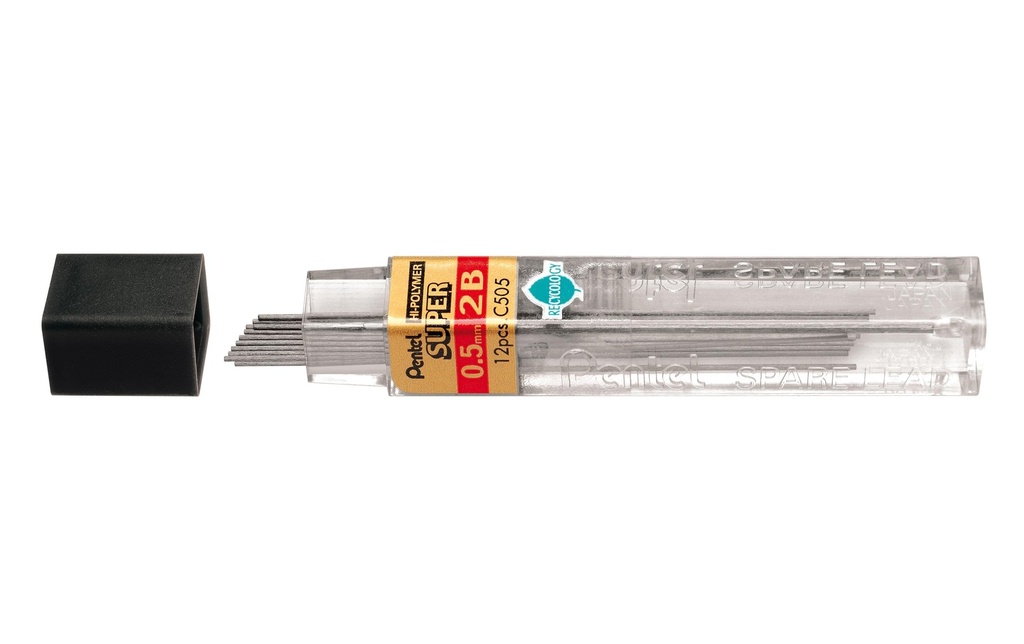 PENTEL Mines Hi-Polymer Super 0.5 2B (12 pces)