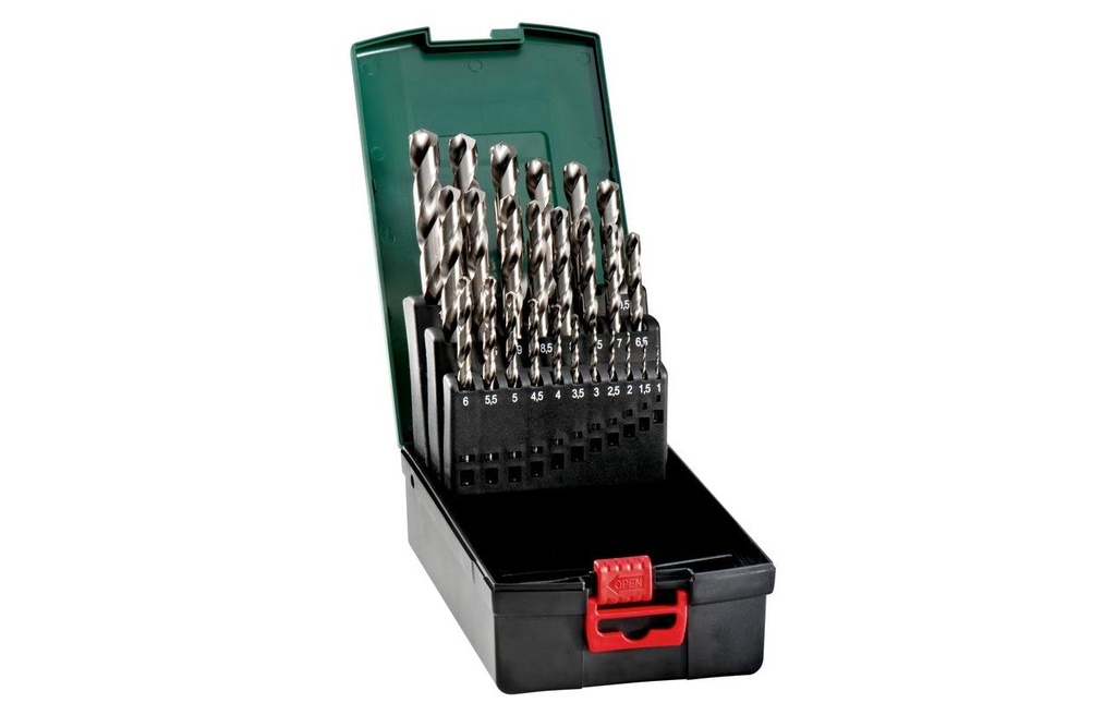 Metabo Kits de forets à métaux HSS-G, 25 pièces