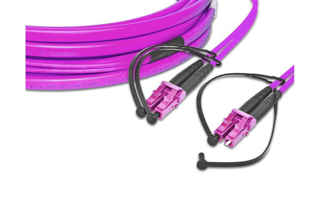 Lightwin Câble patch à fibre optique Multimode LC – LC, OM4, Duplex, 15 m