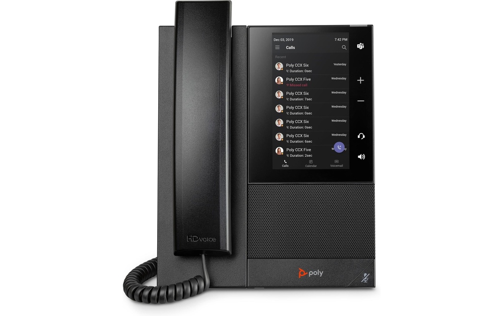 HP Téléphone de bureau Poly CCX 505 Microsoft Teams Noir