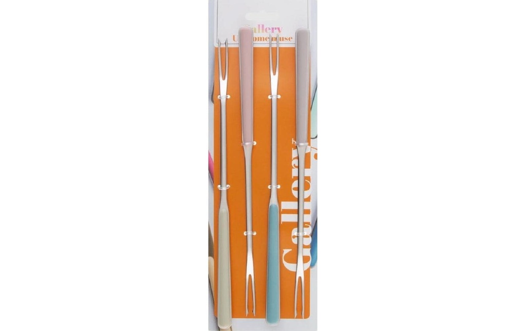 Sola Set de couverts à fondue à la viande Gallery, Mélange de pastels, 4 pcs.