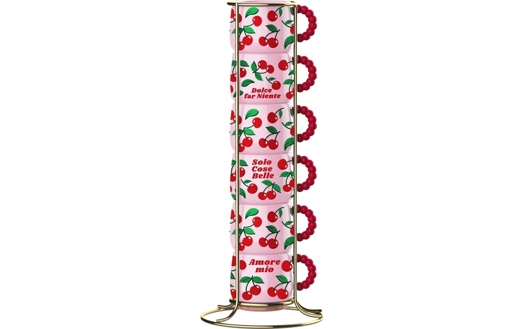Bialetti Tasse à expresso Set Cherries 60 ml, 1 Pièce/s, Multicolore