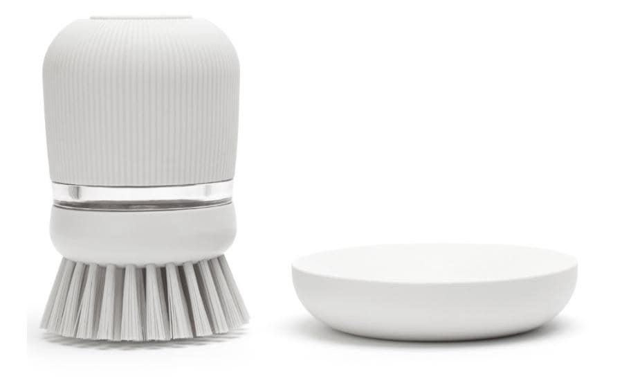 Brabantia Brosses à vaisselle avec distributeur de savon Gris clair
