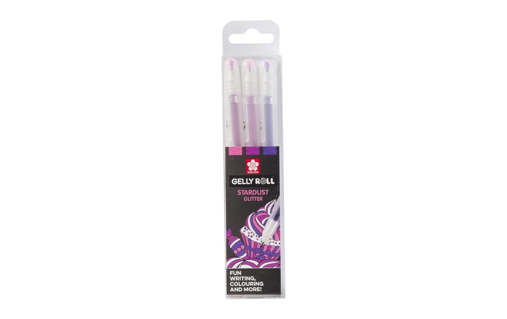Sakura Stylo à encre gel Gelly Roll Stardust Sweet 3 pièces