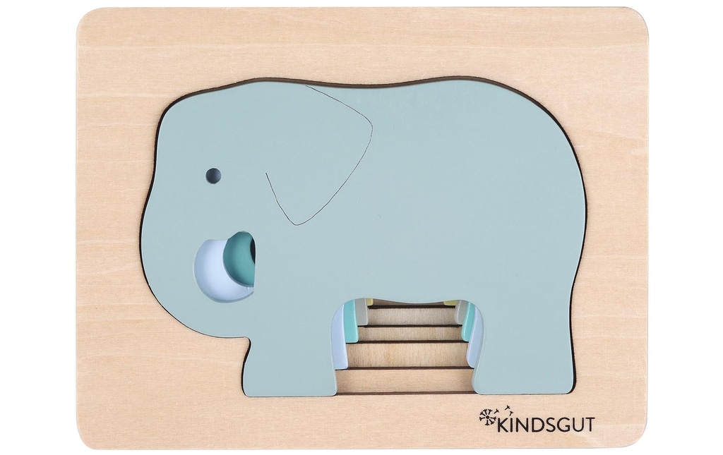 Kindsgut Puzzle en bois Éléphant