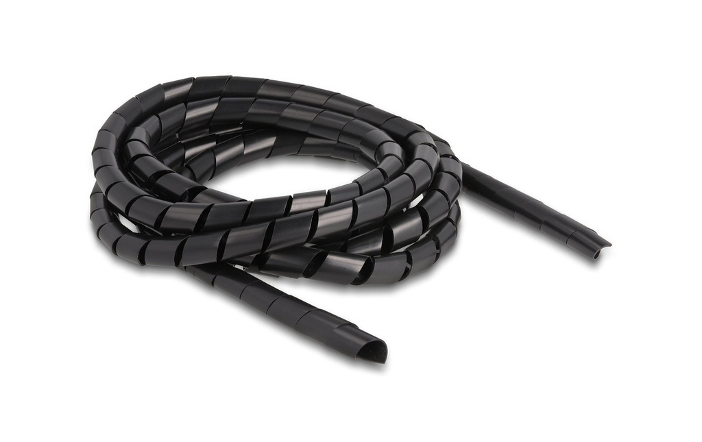 Delock Tuyau en spirale flexible 2 m x 12 mm Noir