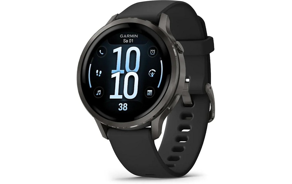 GARMIN Montre de sport GPS Venu 4 - 41 mm Noir/Gris