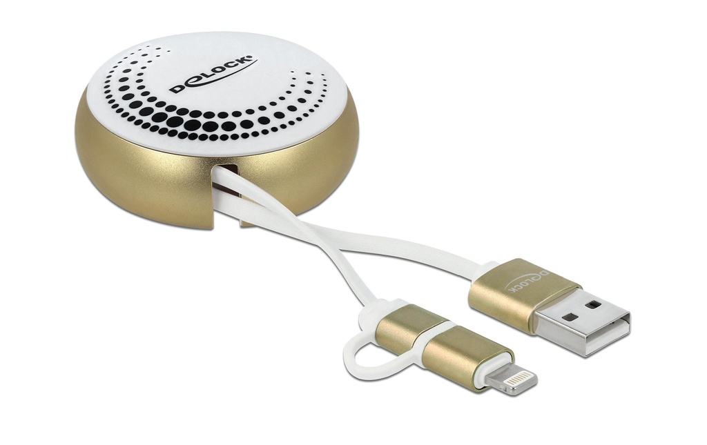 Delock Câble USB 2.0 USB-A - Lightning/Micro-USB B 0.92 m