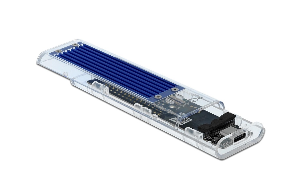 Delock Boîtier externe USB3.1 Typ-C – NVME SSD M.2, Transparent