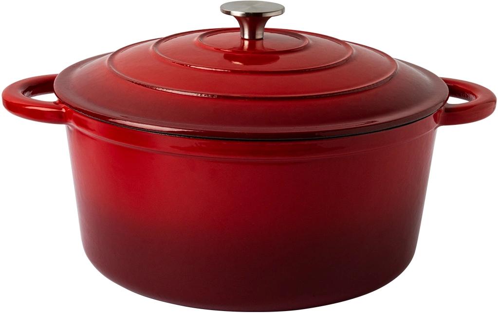 Lunasol Casserole Jupiter 6 L, 28 cm émaillé rouge