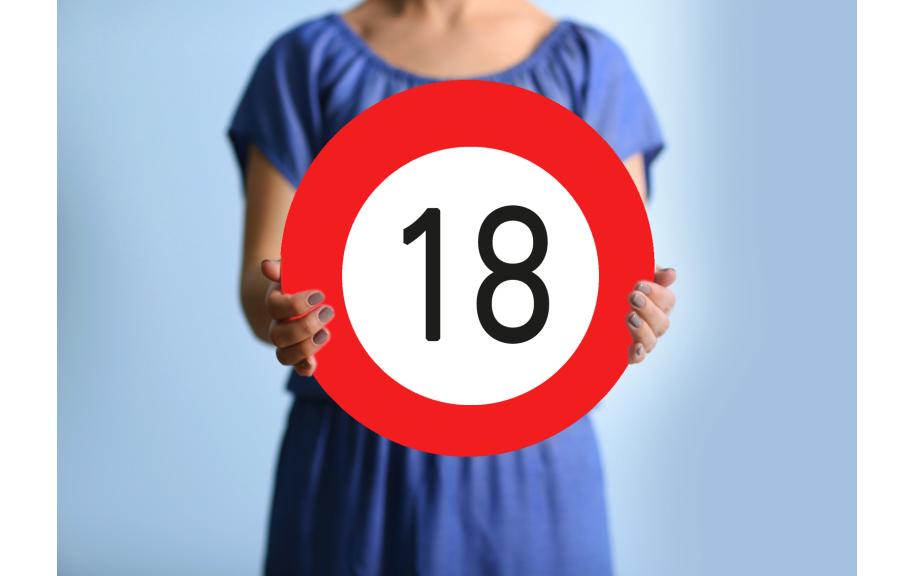 Trendcompany Panneau de signalisation 18e anniversaire 45 cm