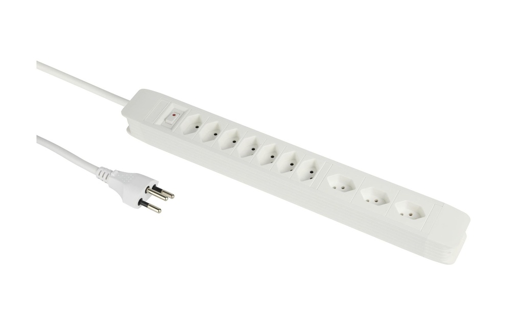 Schönenberger Bloc multiprises 3 x horizontal / 7 x vertical 5 m, blanc