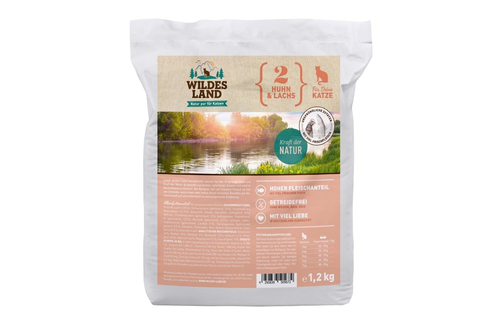 Wildes Land Alimentation sèche Adult poulet &amp; saumon avec légumes 1,2 kg