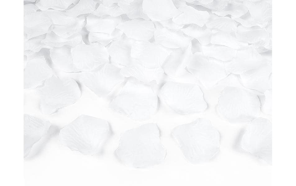 Partydeco Décoration à éparpiller Roses 500 pièces, blanc