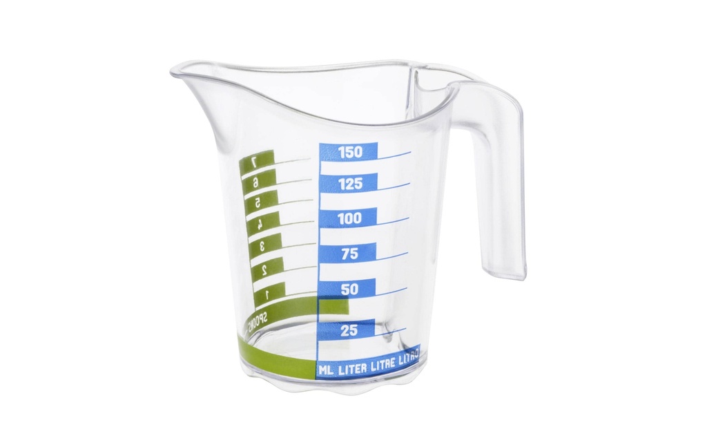 Rotho Verre mesureur Domino Dekor 1.5 dl, Transparent