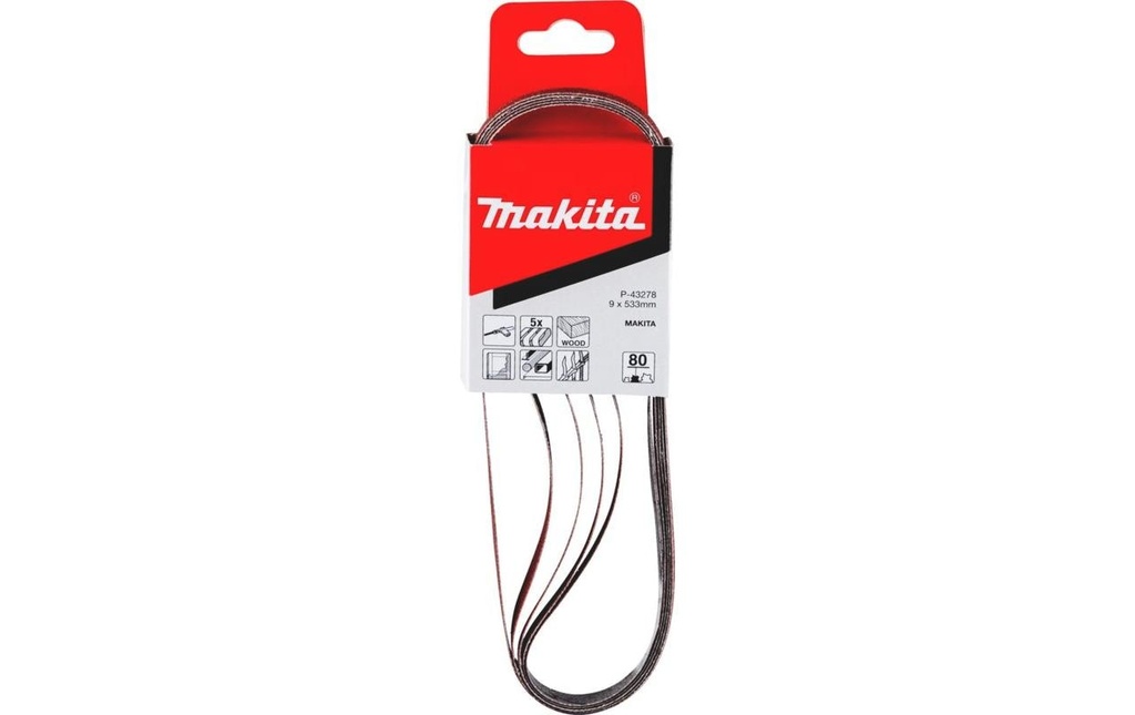 Makita Bande abrasive Universal 9 x 533 mm K 80