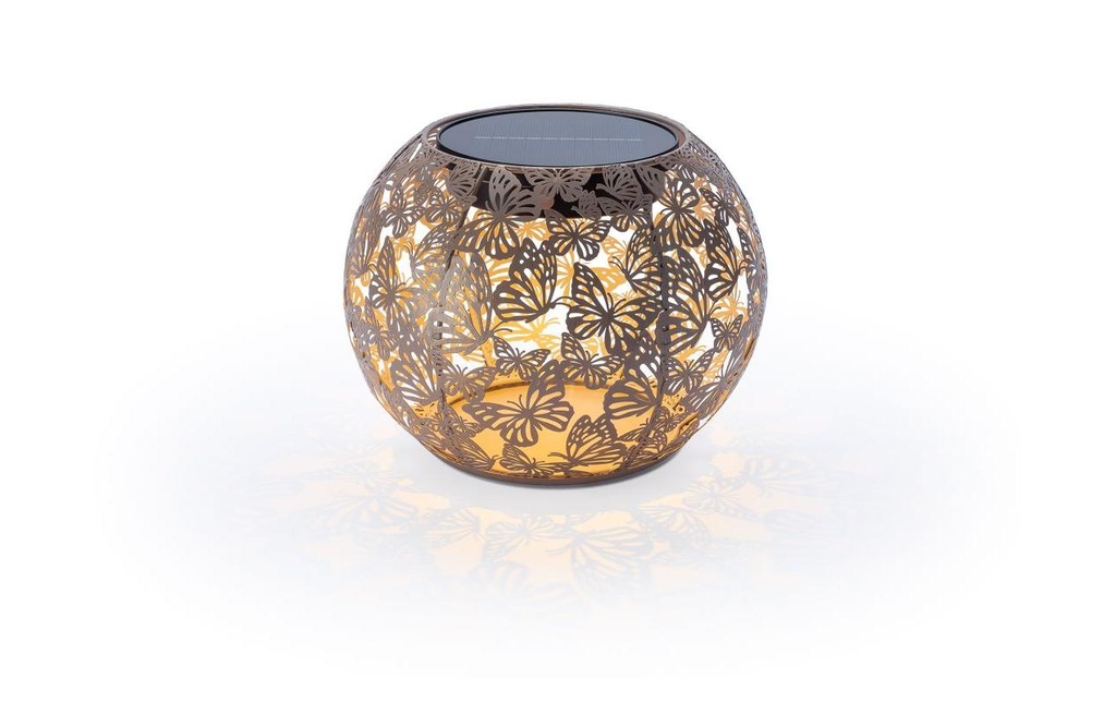 STT Globe antique solaire Farfalla Brun