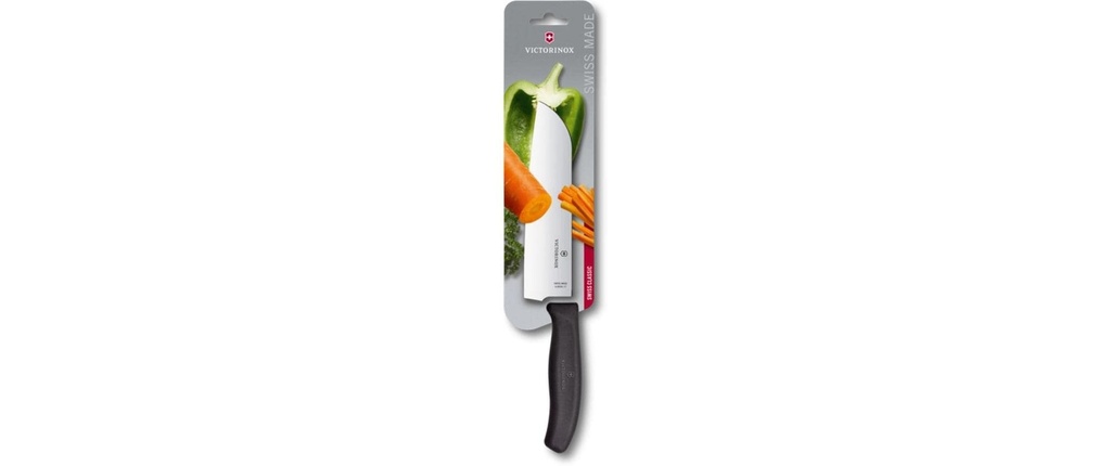 Victorinox Couteau santoku Swiss Classic Noir, 17 cm