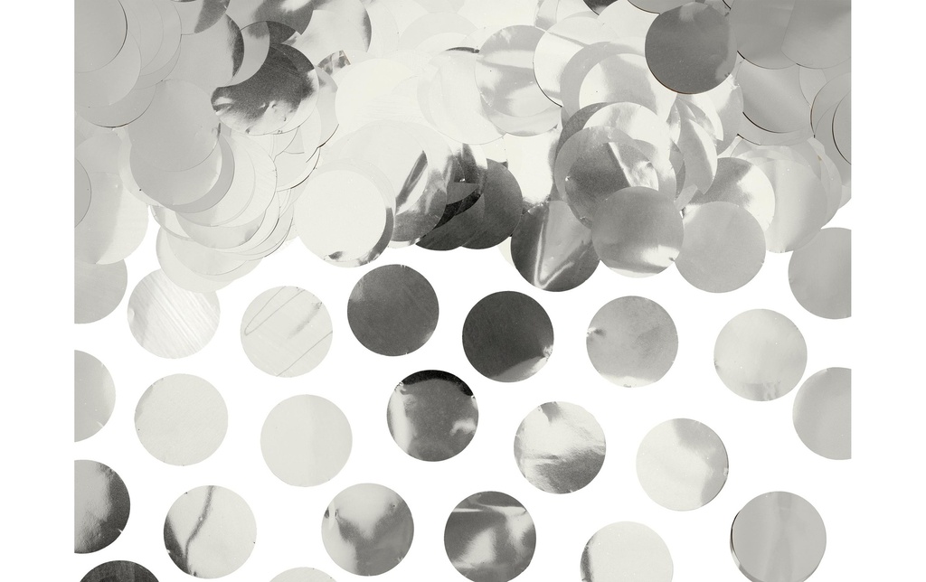 Partydeco Décoration à éparpiller Cercles Argent