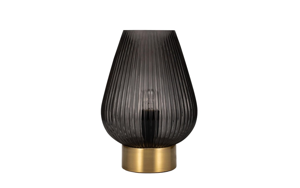 Pauleen Lampe de bureau Crystal Gloom 1x E28 Verre/laiton fumé