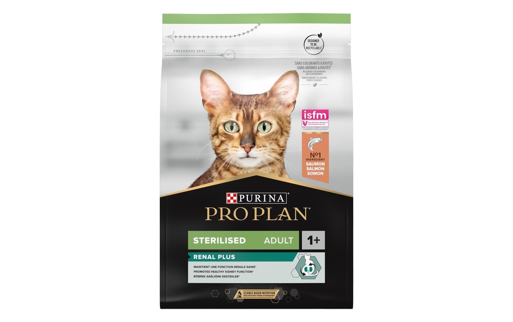 Purina Pro Plan Alimentation sèche Stérile . Renal Plus Adult saumon 1.5 kg