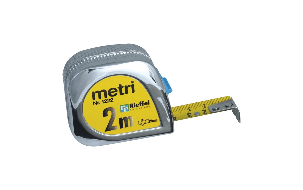 [291222000] RIEFFEL Ruban métr.2m av.arrêt de band