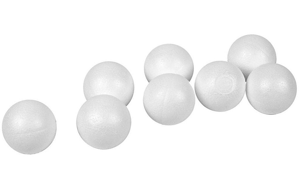 Creativ Company Boules en polystyrène 4 cm, blanc, 100 pièces