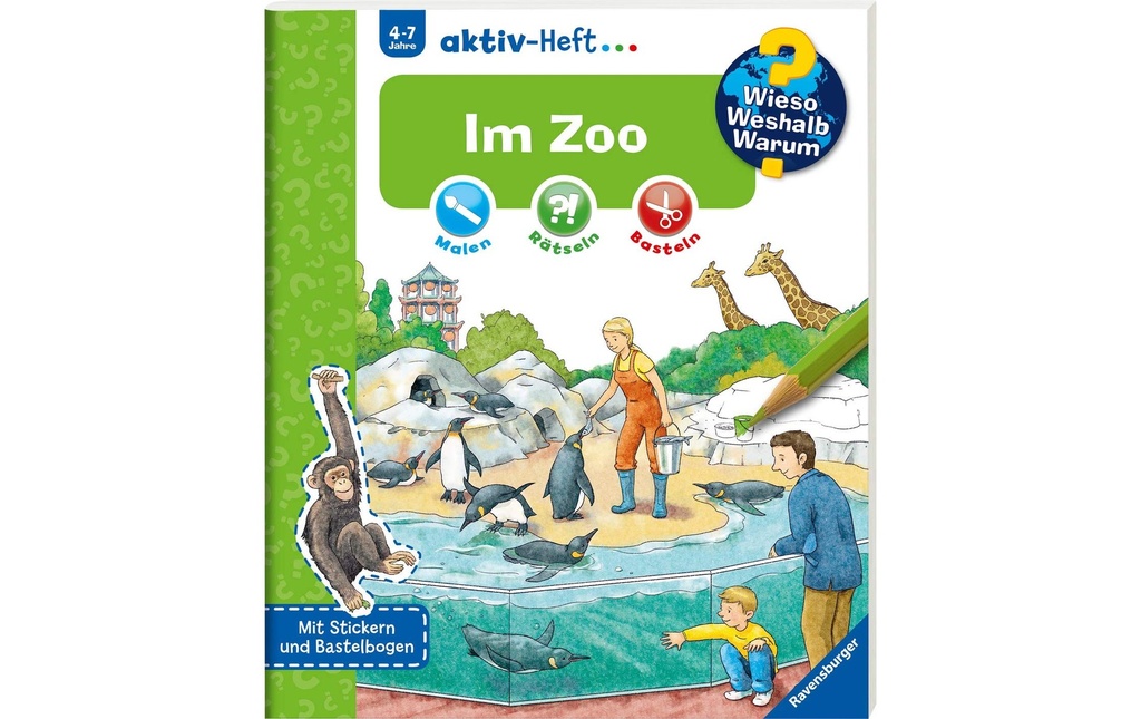 Ravensburger Livres pratiques pour enfants WWW Aktiv-Heft: Im Zoo