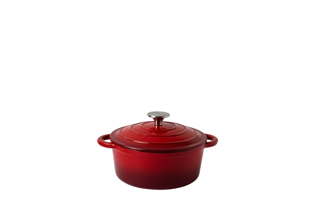 Lunasol Casserole Jupiter 2.1 L, 20 cm émaillé rouge