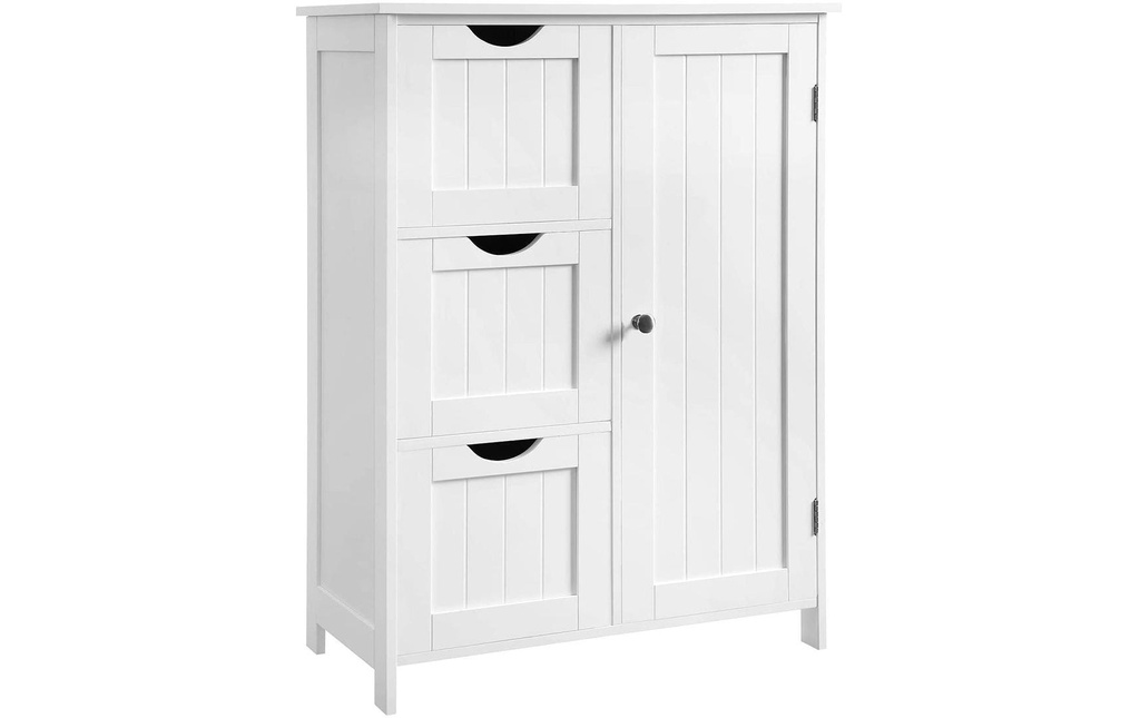 VASAGLE Commode avec 3 tiroirs 60 x 81 cm, Blanc