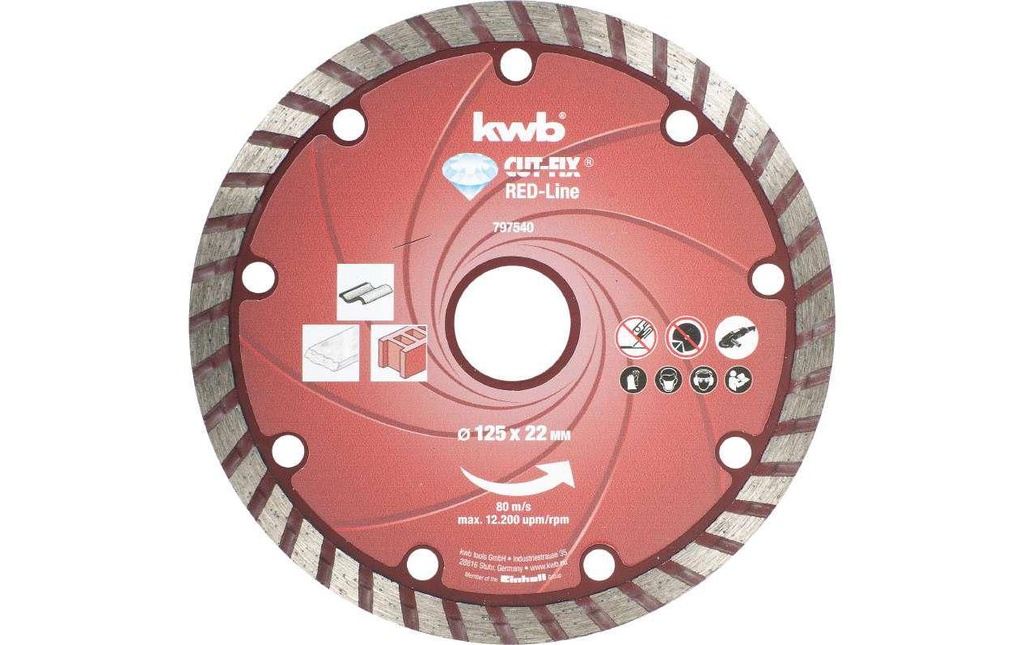 kwb Disque à trancher Red-Line Diamant 125 mm