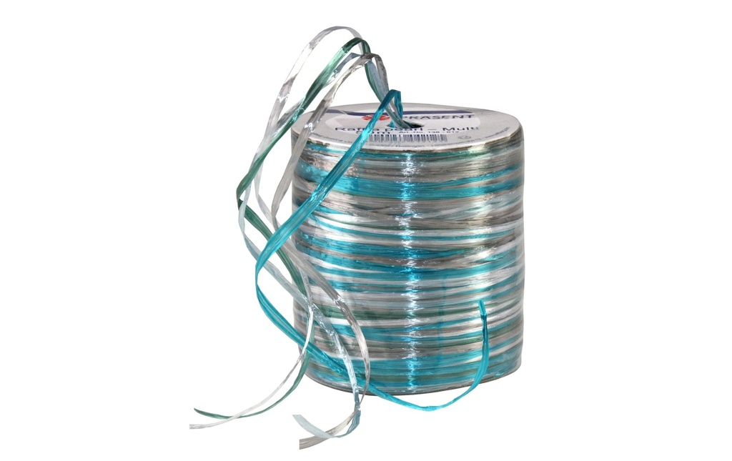 Pattberg Ruban cadeau Raffia Pearl 50 m, tons bleus