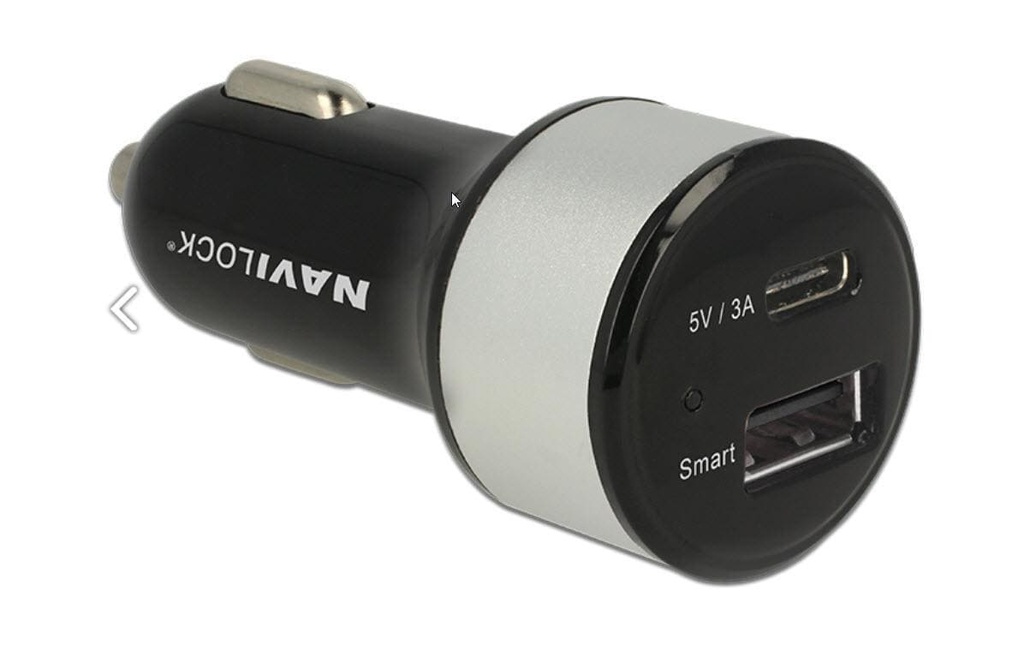 Navilock Chargeur de voiture 62782 3.0 A / 2.4 A
