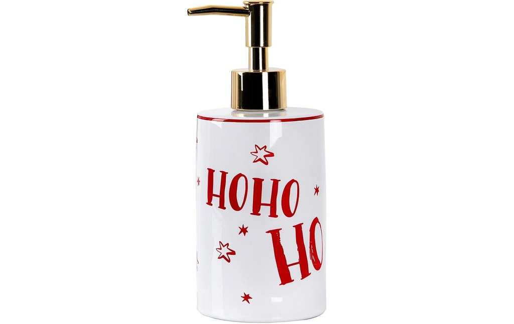 diaqua® Distributeur de savon «Hoho Ho» 400 ml, rouge/or/blanc