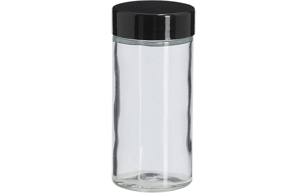 Zeller Present Pot à épices 90 ml verre métal Transparent/Noir