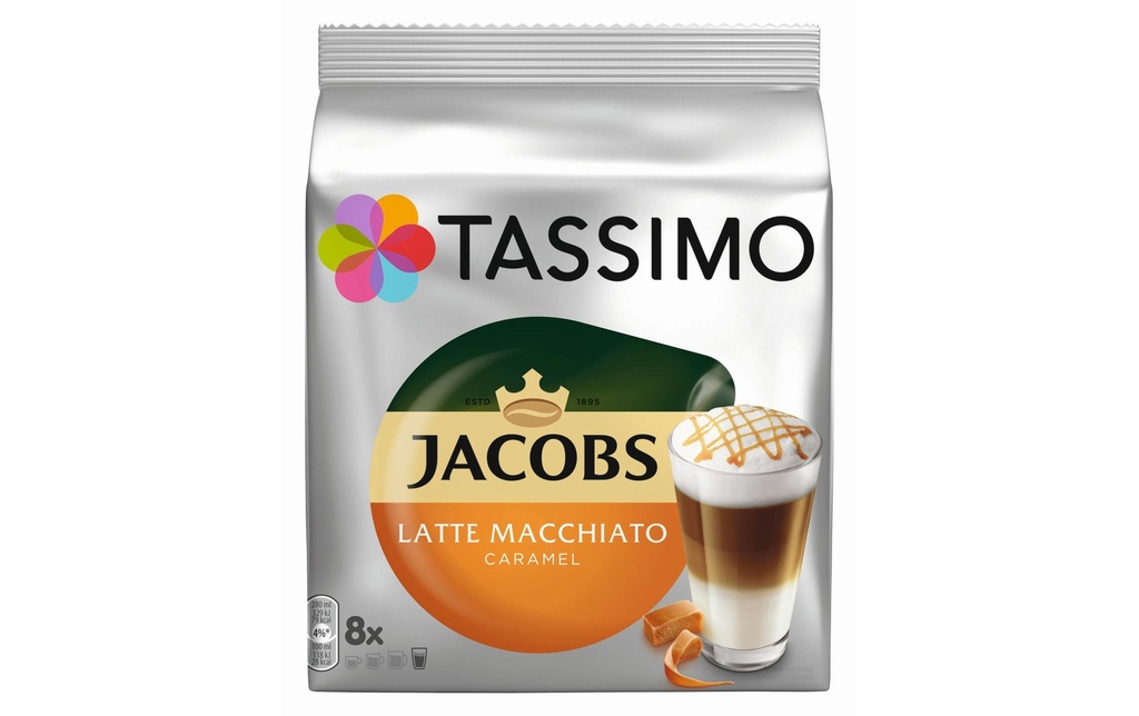 TASSIMO Capsules de café Jacobs Latte Macchiato Caramel 8 portions