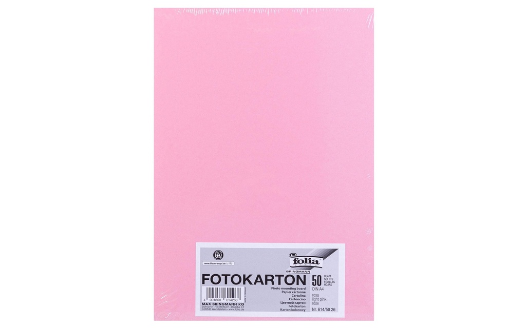 Folia Papier cartonné A4, 300 g/m², 50 feuilles, rose