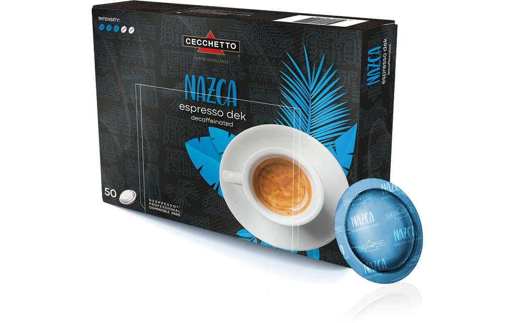 CECCHETTO Professional Pads Nazca Espresso DEK 50 pièces