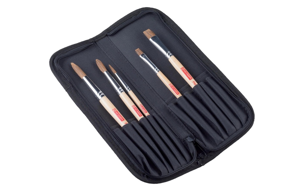 Talens Pinceau d’aquarelle avec organisateur, 5 pièces