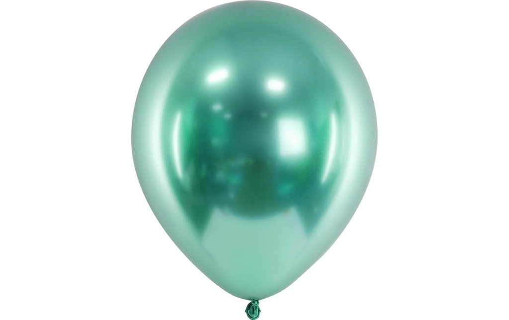 Partydeco Ballon de baudruche Uni Glossy 10 pièces, vert, Ø 30 cm