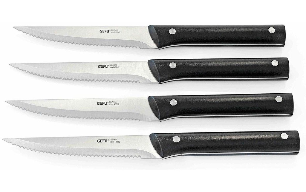 GEFU Kits de couteaux à steak BBQ 4 pièces