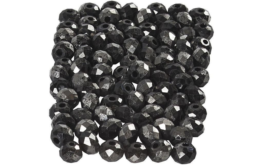 Creativ Company Perles en verre 3 mm x 4 mm Noir