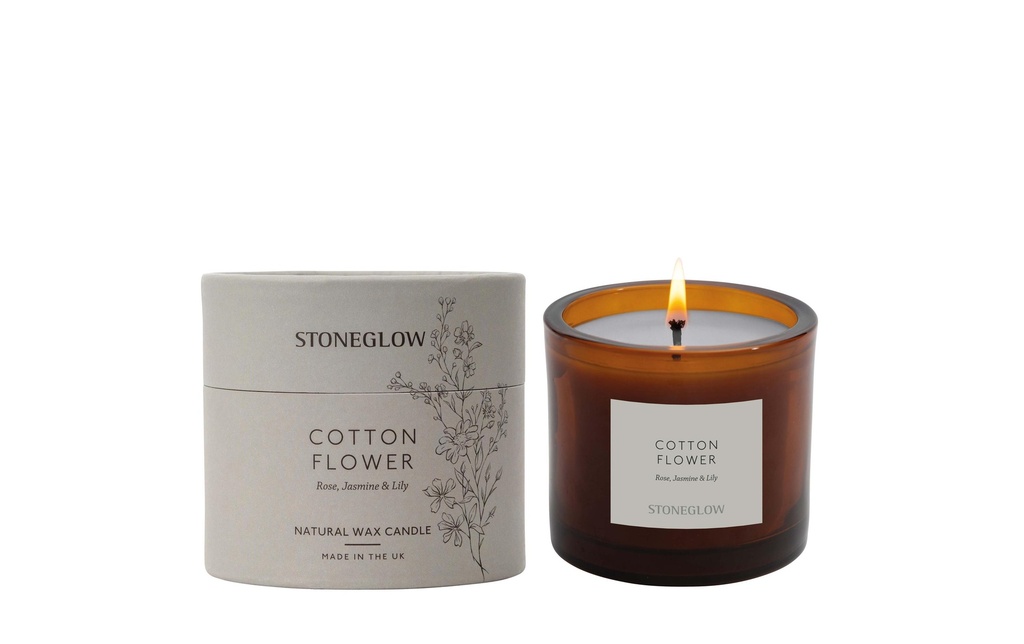 Stoneglow Bougie parfumée Cotton Flower 200 g