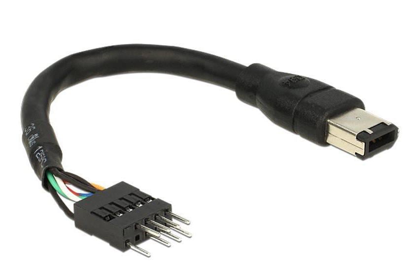 Delock Câble FireWire 400Mbps Connecteur mâle 6 broches à 16 cm