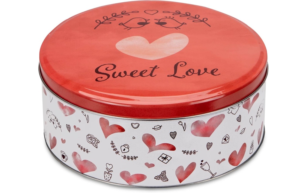 Städter Boîte à provisions Sweet Love 1.7 l, Rouge/Blanc
