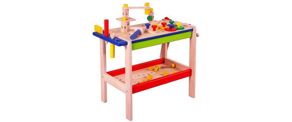 Spielba Holzspielwaren Artisans Établi avec de nombreux accessoires