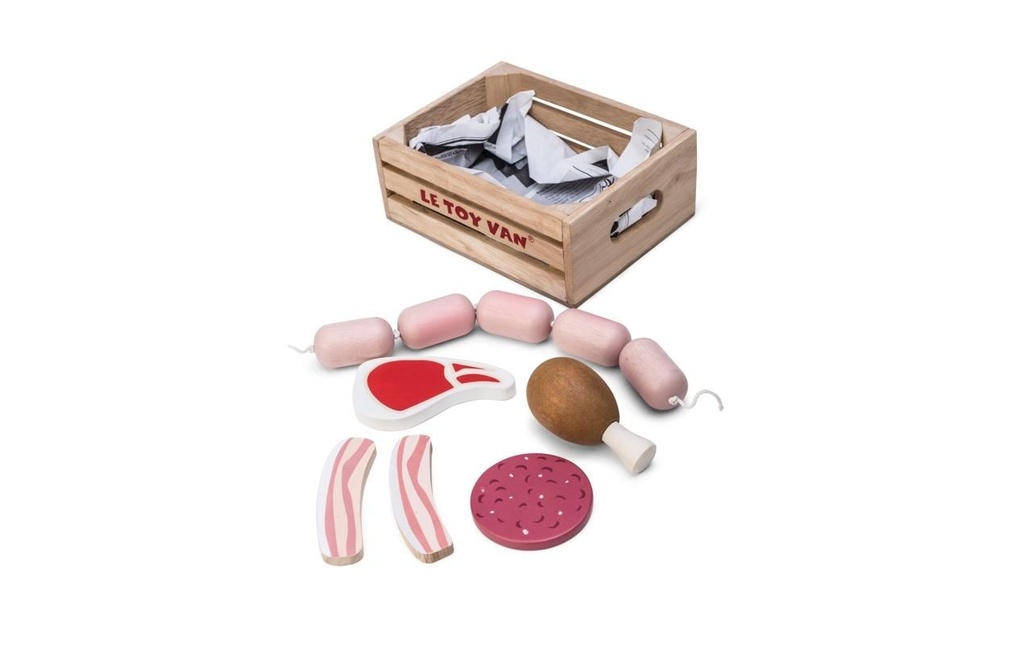 LE TOY VAN Aliments jouets Caisse de viande & saucisses