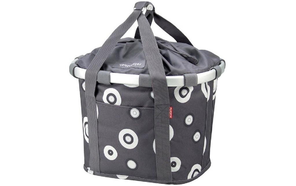 Klick-Fix Panier à vélos Bikebasket Bubbles anthracite